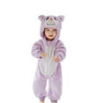 thumbnail image 1 of Odeerbi Infant Boys Girls Animal Dress Up Clothes Flannel Fleece Jumpsuits Winter Thermal Hooded Rompers Infant Cute Bodysuit Long Sleeve Hooded Onesie Infant Clothes Purple, 1 of 9
