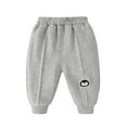 thumbnail image 1 of Odeerbi Infant Boys Girls Fleece Bloomers Pants Cotton Bloomers Diaper Cover Children's Winter Thermal Plush Jogger Pants Solid Color Print Warm Buttocks Pants Full Length Pants Gray, 1 of 3