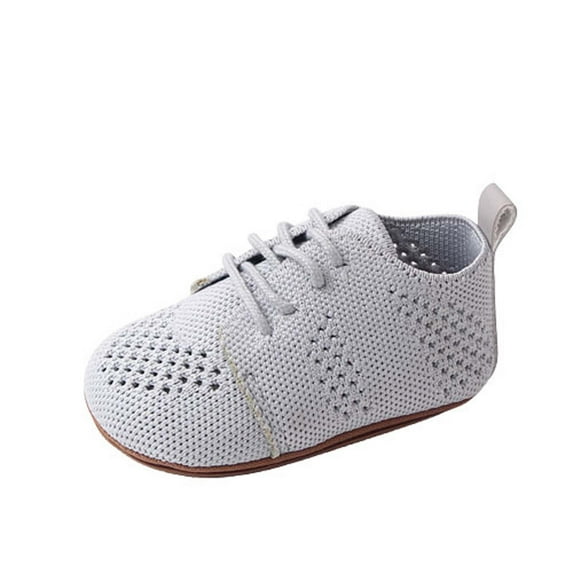 Odeerbi Infant Boys Girls Sneakers Prewalker Toddler Kid Baby Summer Breathable Shoes Soft Sole 2025 Casual Non-slip Shoes Mesh Cloth Shoes Gray 9-11 Months