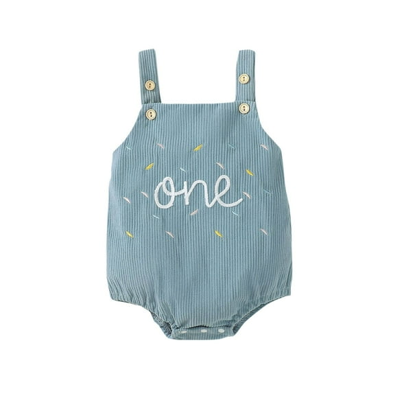 Odeerbi Infant Boys Girls Summer Sleeveles Romper Jumpsuit Cotton Baby Clothes Baby Crawling Suit Long Bodysuit Summer Newborn Pajamas Light Blue