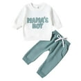 thumbnail image 1 of Odeerbi Infant Boys Girls Sweatsuits Spring Fall Cotton Outfits Set Long Sleeve Sweatshirt Sweatpants Two-piece Set Baby Clothes Sports Tracksuit Green, 1 of 5