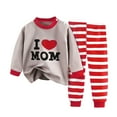 thumbnail image 1 of Odeerbi Infant Boys Spring Fall Outfits Cartoon Print Cotton Pajama Sets 6M-10Y Kids Thin Tops Jogger Pants Two Piece Set Sleepwear Lounge Sets Infant Clothes Red, 1 of 3