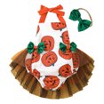 thumbnail image 1 of Odeerbi Infant Girls Clothes Halloween Pumpkin Print Rompers Jumpsuits New Style Mesh Pumpkin Onesie Bodysuit Orange, 1 of 9