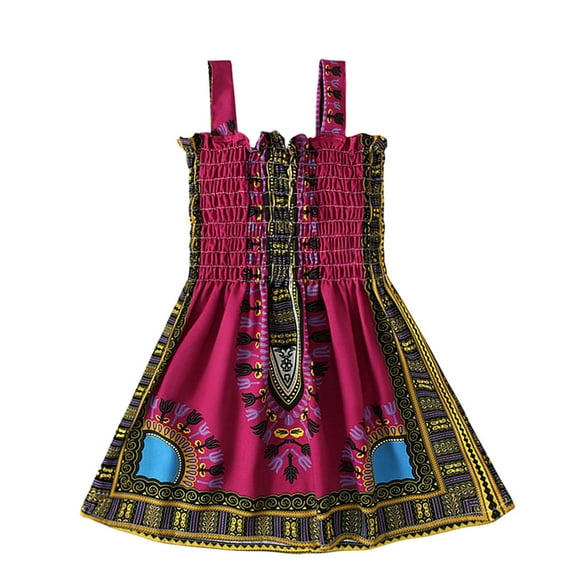 Odeerbi Infant Girls Cotton Dress Boho Princess Dress New Pattern Sleeveless Velvet Court Style Dress Purple