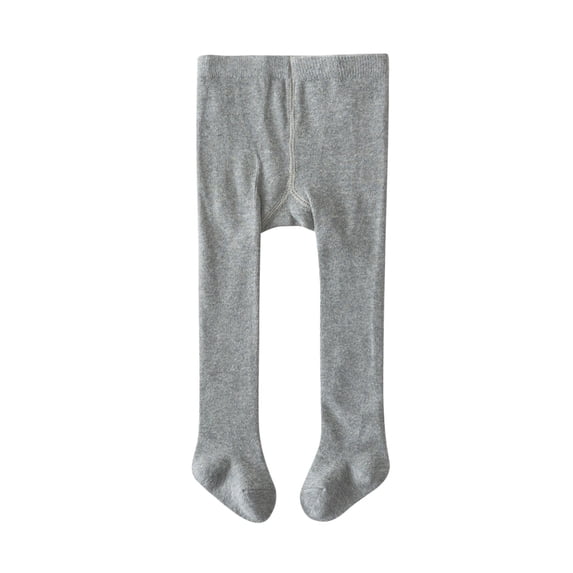 Odeerbi Infant Girls Cotton Pantyhose Soft Tights Spring Fall Leggings Children's Thickened Stretchy Tights Pants Solid Color Socks Infant Clothes Gray