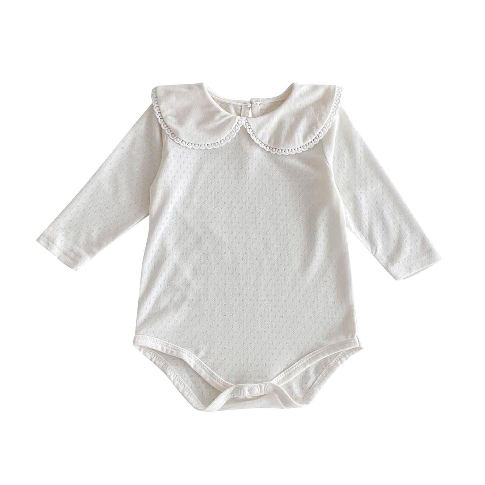 Odeerbi Infant Girls Long Sleeve Cotton Romper Jumpsuit Fashion