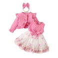 thumbnail image 1 of Odeerbi Infant Girls Party Floral Tank Dress with Bolero Shrugs Set Butterfly Embroidered Lace Tulle Dress Two Piece Set Cute Long Sleeve Cropped Jacket Dress Set Infant Girls Clothes, 1 of 7