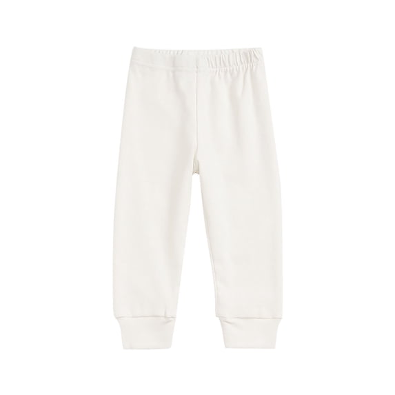 Odeerbi Infant Girls Soft Cotton Pajama Pants Fall Winter Thermal Sleepwear Bottoms Infant Kids Cute Sweet Elasticity Jogger Pants Long Johns Trousers Leggings Infant Clothes White