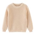 thumbnail image 1 of Odeerbi Infant Girls Sweater Cute Winter Thermal Knit Crewneck Sweater Infant Kids Baby Fashion Cute Solid Color Long Sleeve Warm Round Neck Sweater Infant Clothes Khaki, 1 of 6