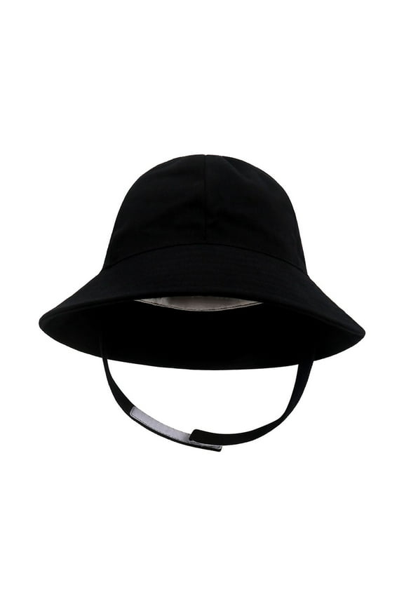 Infant Hat Toddler Boys Girls Bucket Hat Summer Hat for Sun Protection UV-proof Sun Beach Cap Children Kids Solid Color Outdoor Hat Black