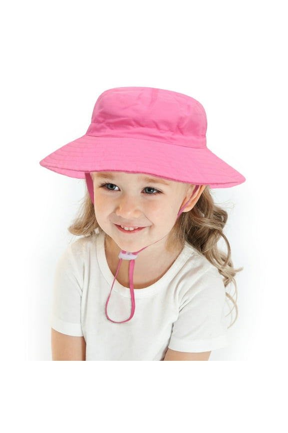 Infant Hat Toddler Boys Girls Cotton Bucket Hat Summer Sun Hat for Sun Protection Baby 2025 Fashion Cute Solid Color Sunscreen Cap Hot Pink