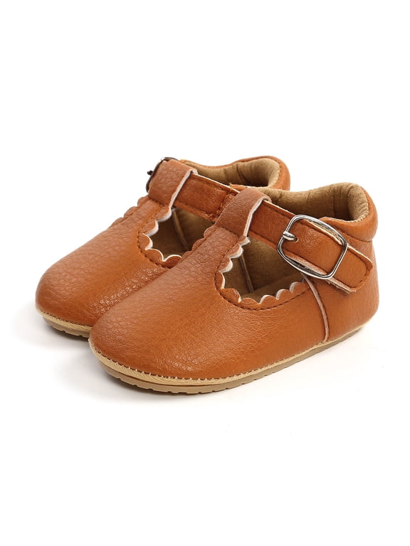 Infant Shoes Infant Toddler Girls Soft Sole Shoe Non Slip Prewalker Shoe Newborn Baby Summer Princess Shoes Coffee