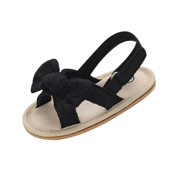 Odeerbi Infant Toddler Boys Girls Sandals Soft Sole Shoes Slip Resistant Prewalker Baby Non Slip Summer Sandals Black