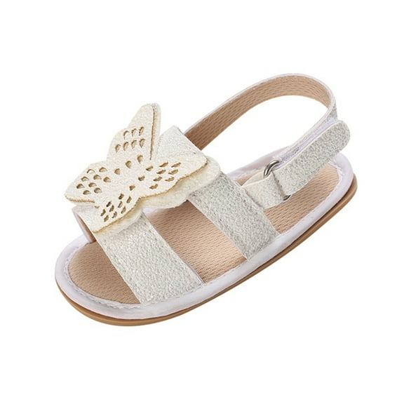 Odeerbi Infant Toddler Boys Girls Sandals Soft Sole Shoes Slip Resistant Prewalker Baby Non Slip Summer Sandals White