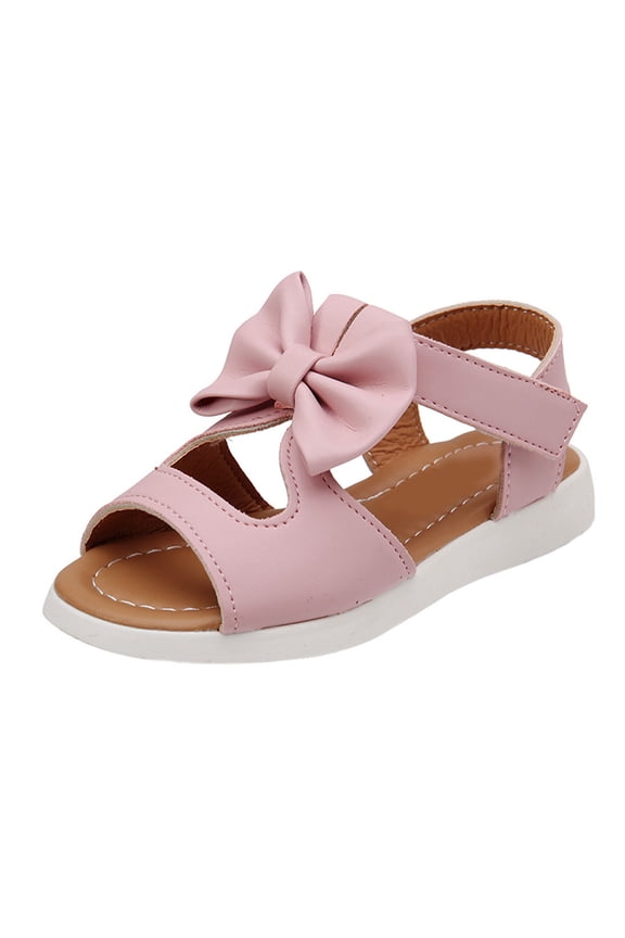 Infant Toddler Girls Princess Leather Shoes Slip Resistant Lovely Prewalker Baby Bow Shoes Cute 2025 Fashion Non Slip Shoes Pink