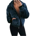 thumbnail image 1 of Odeerbi Jackets For Women 2024 Casual Jacket Winter Warm Outerwear Blouse Ladies Coat Overcoat Outercoat Blue, 1 of 9