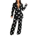 thumbnail image 1 of Odeerbi Jumpsuits for Women Elegant Business Suit Sets Long Sleeve Solid 2025 Casual Suit Pants Black, 1 of 9