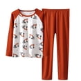 thumbnail image 1 of Odeerbi Toddler Boys Cotton Pajamas Cartoon Printed Raglan Shirts Two Piece Set Sleepwear, 1 of 3
