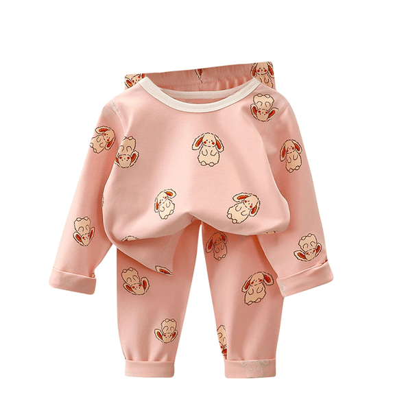 Odeerbi Kids Boys Cotton Clothes Spring Fall Outfits Set Summer Pajamas Cartoon Printed Two Piece Set Sleepwear Newborn Underwear Set
