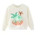 thumbnail image 1 of Odeerbi Kids Boys Crewneck Sweatshirts Cartoon Printed Pullover Sweatshirts Children Loose Sweater Spring Fall Baby Clothing Round Neck Long Sleeve Sweatshirt White, 1 of 6