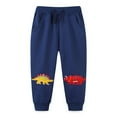 thumbnail image 1 of Odeerbi Kids Boys Dinosaur Sweatpants Cotton Jogger Pants Children Printed Workout Pants Athletic Pants Sportswear Dark Blue, 1 of 2