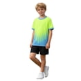 thumbnail image 1 of Odeerbi Kids Boys Girls Athletic Sports Outfit Set Quick Dry Breathable Mesh Soccer Football Training Uniform for 1-14 Years, 1 of 8