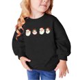 thumbnail image 1 of Odeerbi Kids Boys Girls Christmas Crewneck Sweatshirts Fall Winter Cotton Pullover Sweatshirt Winter Christmas Letter Print Long Sleeve Sweatshirt Kids Clothes Black, 1 of 5