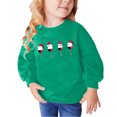 thumbnail image 1 of Odeerbi Kids Boys Girls Christmas Crewneck Sweatshirts Fall Winter Cotton Pullover Sweatshirt Winter Christmas Letter Print Long Sleeve Sweatshirt Kids Clothes Green, 1 of 5