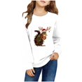 thumbnail image 1 of Odeerbi Kids Boys Girls Christmas Crewneck Sweatshirts Fall Winter Pullover Sweatshirt Kids Long Sleeve Christmas Pattern T-shirt Sweatshirt Top Kids Clothes White, 1 of 4