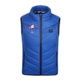 thumbnail image 1 of Odeerbi Kids Boys Girls Christmas Heated Vest Kids Puffer Vest Children USB Intelligent Constant Temperature 2 Areas Heated Jacket Solid Color Plus Size Winter Coat Blue 8-9 Years without Power Bank, 1 of 6