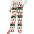 thumbnail image 1 of Odeerbi Kids Boys Girls Christmas Pajama Pants Christmas Tree Snowflake Deer Print Sleepwear Bottoms Elastic Waist Sports Pants Loungewear Pants Outside Lantern Pants White, 1 of 3