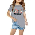 thumbnail image 1 of Odeerbi Kids Boys Girls Christmas T-shirt Christmas Print Casual Short Sleeve Tops Shirt Kids Clothes Gray, 1 of 4