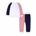 thumbnail image 1 of Odeerbi Kids Boys Girls Cotton Pajamas Set Kids Raglan Sleeve jammies Fall Winter Round Neck 2024 Long Sleeve Top Long Pants Home Nightshirt Set Pink 6-7 Years, 1 of 9