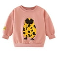 thumbnail image 1 of Odeerbi Kids Boys Girls Crewneck Sweatshirts Cartoon Printed Pullover Sweatshirts Fashionable Cute Flower Sweatshirt Fall Winter Long Sleeve Pullover Sweatshirt Orange, 1 of 9