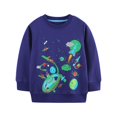 thumbnail image 1 of Odeerbi Kids Boys Girls Crewneck Sweatshirts Cartoon Printed Pullover Sweatshirts New Fashionable Children's Printed Long Sleeve Round Neck Sweatshirt Navy, 1 of 6