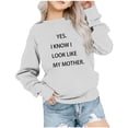 thumbnail image 1 of Odeerbi Kids Boys Girls Crewneck Sweatshirts Mother's Day Pullover Sweatshirts 1-12 Years Children's Round Neck Long Sleeve Printed Sweatshirt White, 1 of 5