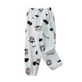 thumbnail image 1 of Odeerbi Kids Boys Girls Flannel Fleece Pajama Pants Winter Thermal Sleepwear Bottoms Fashion Cute Printed Warm Plush Thick Long Pajama Bottoms Kids Clothes White, 1 of 3