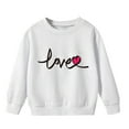 thumbnail image 1 of Odeerbi Kids Boys Girls Fleece Crewneck Sweatshirts Winter Warm Pullover Sweatshirts Thermal Fashion Casual Printing Round Neck Long Sleeve Sweatshirt Tops White, 1 of 7