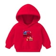 thumbnail image 1 of Odeerbi Kids Boys Girls Fleece Hoodies Printed Pullover Hooded Sweatshirts Fashion Casual Long Sleeve Printing Hooded Sweatshirt Tops Red, 1 of 3