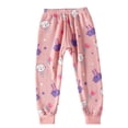 thumbnail image 1 of Odeerbi Kids Boys Girls Fleece Lined Pajama Pants Winter Warm Thermal Bottoms Cartoon Print Padded Warm Pants Joggers Thickened Fall Bottoming Pants Baby Home Sleeping Pants Hot Pink, 1 of 2