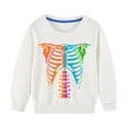 thumbnail image 1 of Odeerbi Kids Boys Girls Halloween Crewneck Sweatshirts Fall Winter Cotton Sweatshirt Kids Kids Cute Solid Color Halloween Print Long Sleeve Sweatshirts Top Kids Clothes White, 1 of 5
