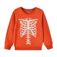 thumbnail image 1 of Odeerbi Kids Boys Girls Halloween Crewneck Sweatshirts Fall Winter Cotton Sweatshirt Kids Kids Cute Solid Color Halloween Print Long Sleeve Sweatshirts Top Kids Clothes Orange, 1 of 8