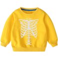 thumbnail image 1 of Odeerbi Kids Boys Girls Halloween Crewneck Sweatshirts Fall Winter Cotton Sweatshirt Kids Kids Cute Solid Color Halloween Print Long Sleeve Sweatshirts Top Kids Clothes Yellow, 1 of 9