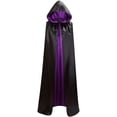 thumbnail image 1 of Odeerbi Kids Boys Girls Halloween Long Hooded Cape Cloak Party Solid Color Robe for Witch Dress Up, 1 of 2