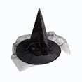 thumbnail image 1 of Odeerbi Kids Boys Girls Halloween Witch Hat Rose Tulle Wide Brim Pointed Tall Hat Party Dress Up Accessory, 1 of 6