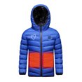 thumbnail image 1 of Odeerbi Kids Boys Girls Heated Jacket Kids Puffer Coat Children USB Intelligent Constant Temperature 3 Areas Heated Coat Plus Size Winter Windproof Heated Jacket Blue 10-11 Years, 1 of 6
