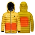 thumbnail image 1 of Odeerbi Kids Boys Girls Heated Jacket Winter Thermal Heated Coat Plus Size USB Intelligent Constant Temperature Heated Windproof Coat Children 3 Heated Jacket Kids Clothes Yellow, 1 of 7