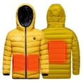 thumbnail image 1 of Odeerbi Kids Boys Girls Heated Jacket Winter Thermal Heated Coat Plus Size USB Intelligent Constant Temperature Heated Windproof Coat Children 3 Heated Jacket Kids Clothes Yellow, 1 of 7