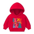 thumbnail image 1 of Odeerbi Kids Boys Girls Hoodies Printed Pullover Hooded Sweatshirts Fashion Casual Long Sleeve Printing Hooded Sweatshirt Tops Red, 1 of 3