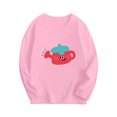 thumbnail image 1 of Odeerbi Kids Boys Girls Long Sleeve T-Shirts Fall Winter Cotton Basic Layering T-Shirt Cartoon Print Basic Tees Children Fashion Casual Tops Kids Clothes Pink, 1 of 3